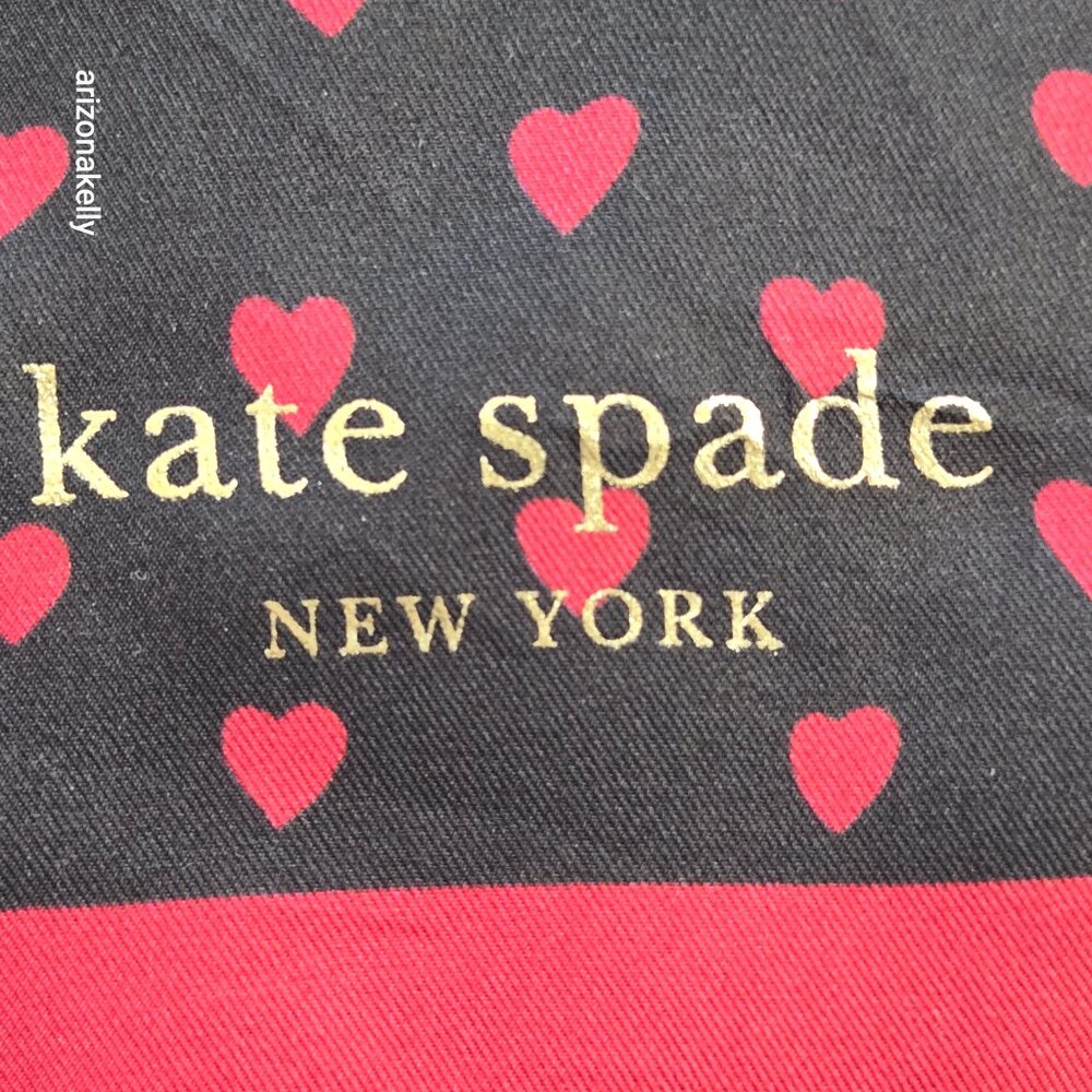NWT Kate Spade Silk Scarf Neckerchief Hearts - Picture 5 of 7